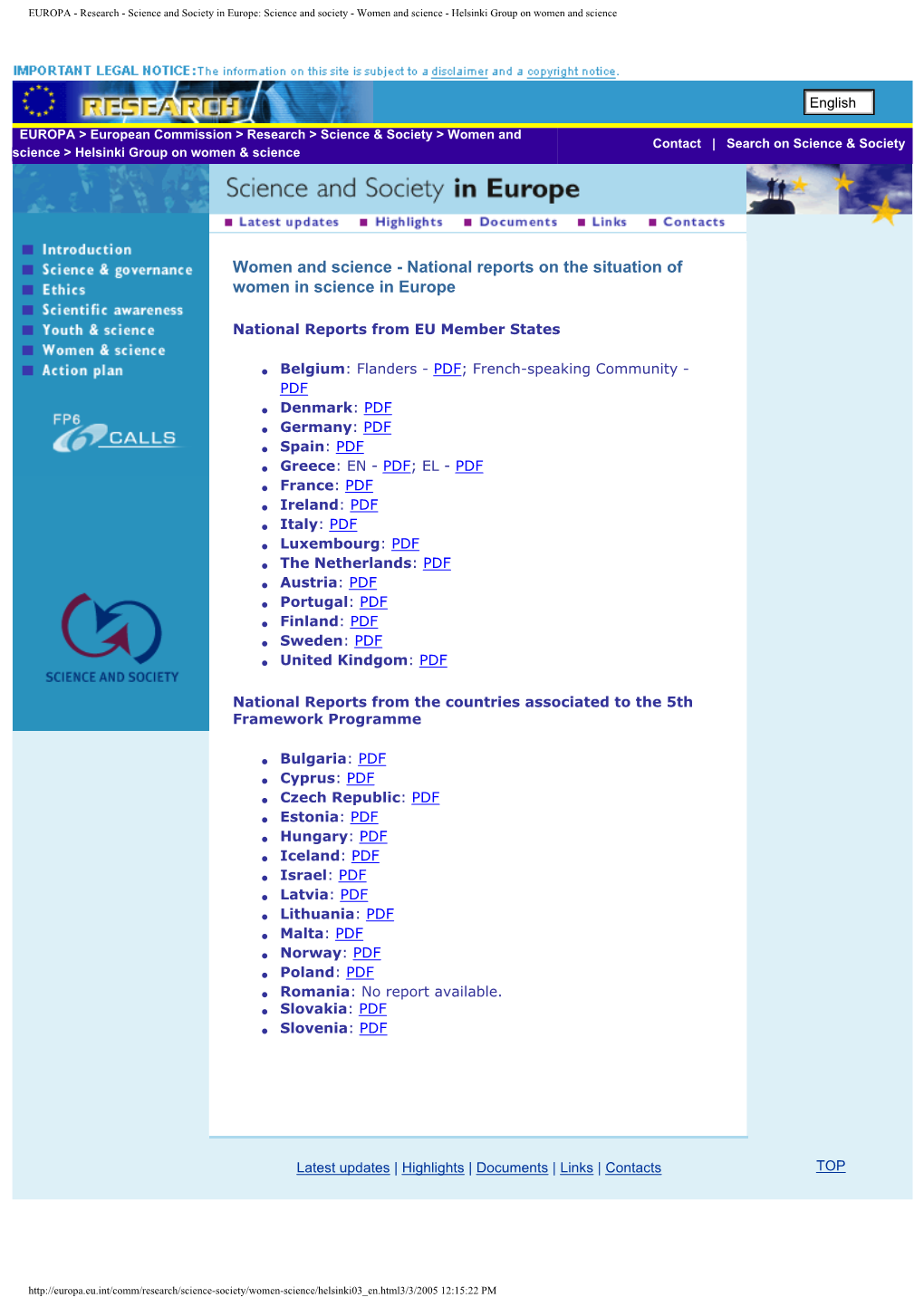 Women and Science - Helsinki Group on Women and Science