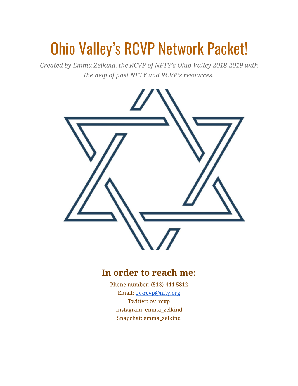 Ohio Valley's RCVP Network Packet!