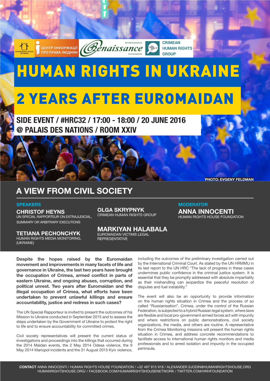 Human Rights in Ukraine 2 Years After Euromaidan