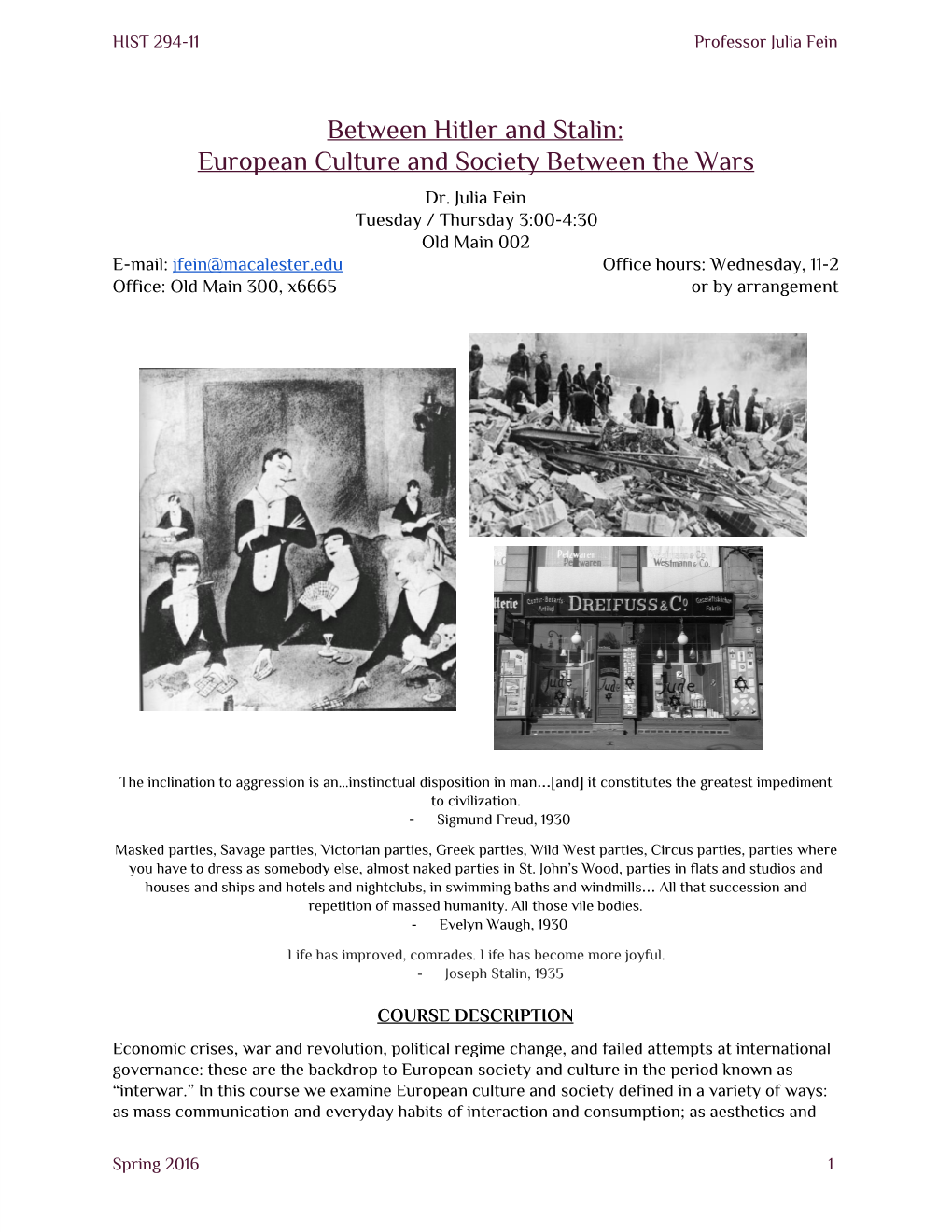 Between Hitler and Stalin: European Culture and Society Between the Wars