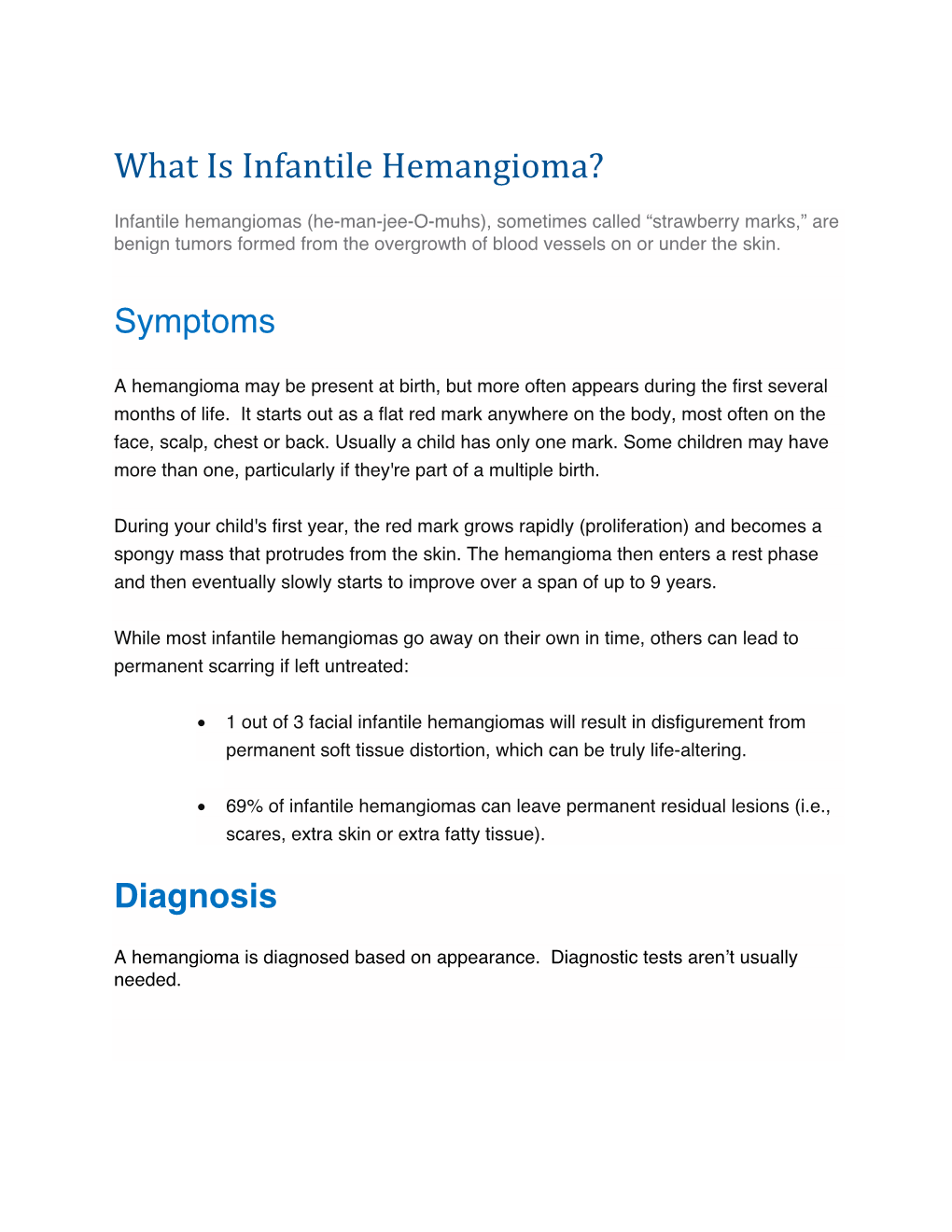 What Is Infantile Hemangioma?