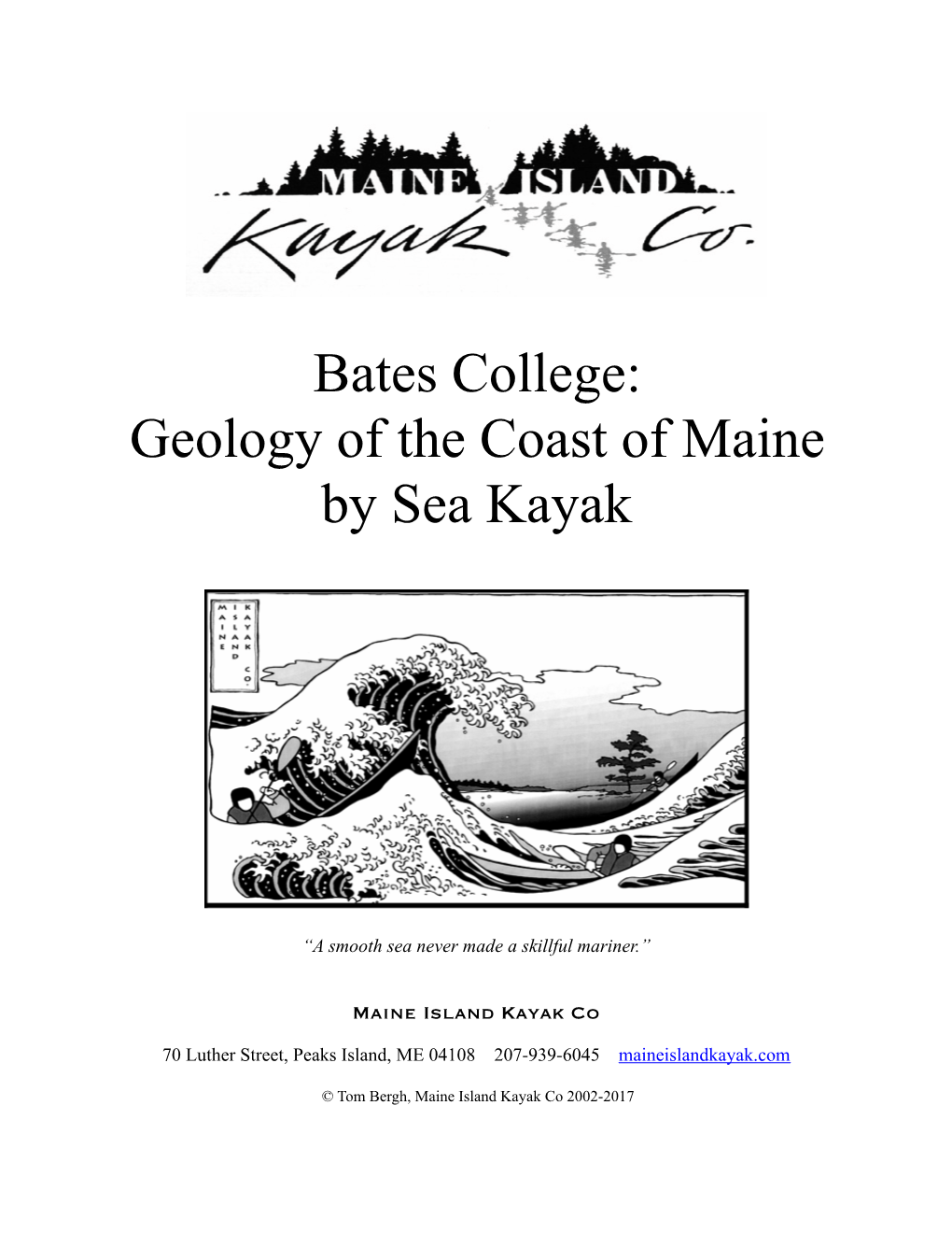 Bates Geology of the Coast of Maine by Sea Kayak W Mikco