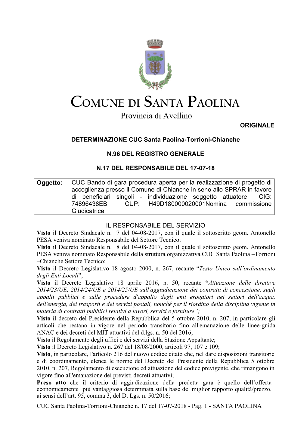 Comunedi Santa Paolina