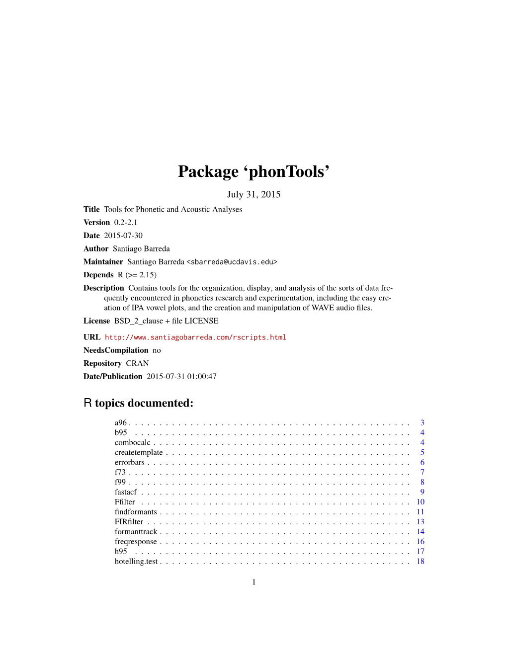 Package 'Phontools'