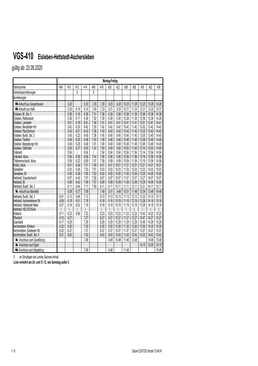 VGS-410 Eisleben-Hettstedt-Aschersleben Gültig Ab: 23.08.2020