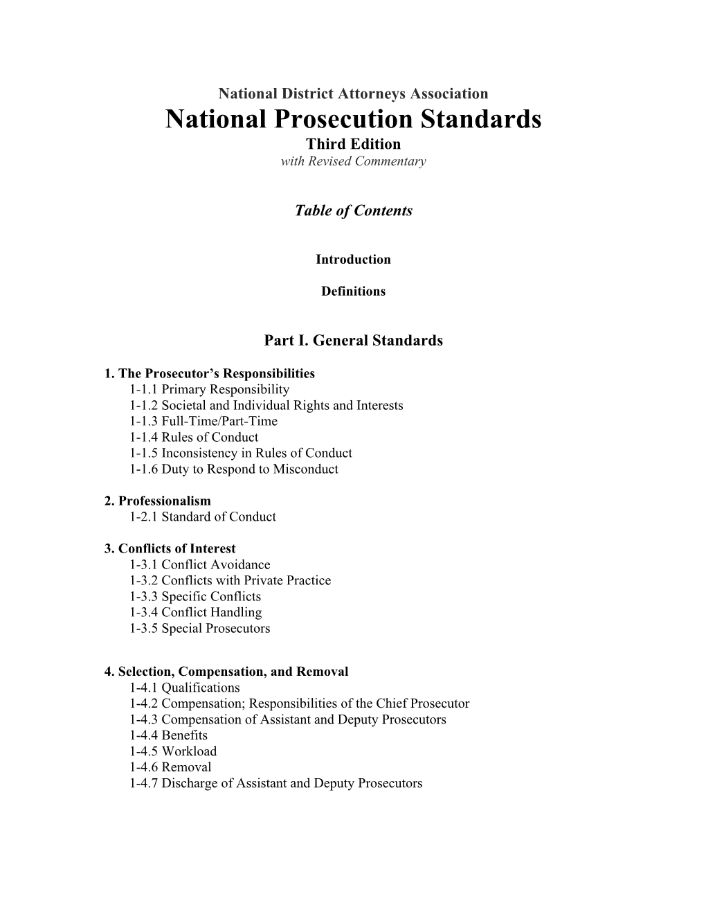 National Prosecution Standards, Third Edition Updated 2009