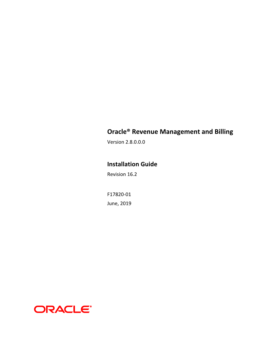 Oracle Revenue Management and Billing Installation Guide