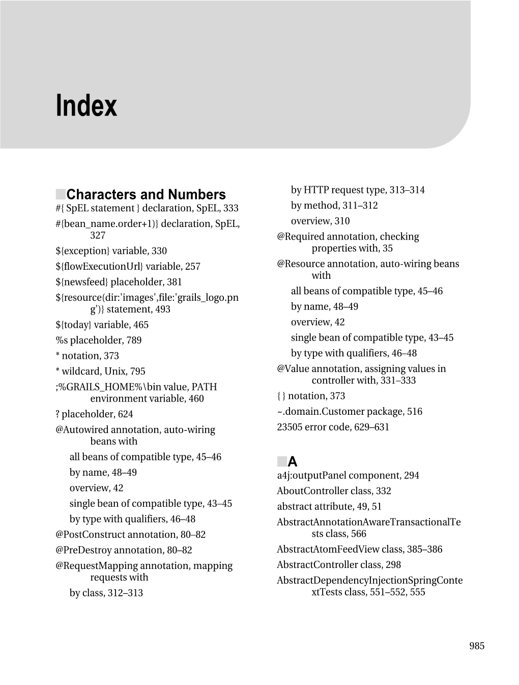 Characters and Numbers A