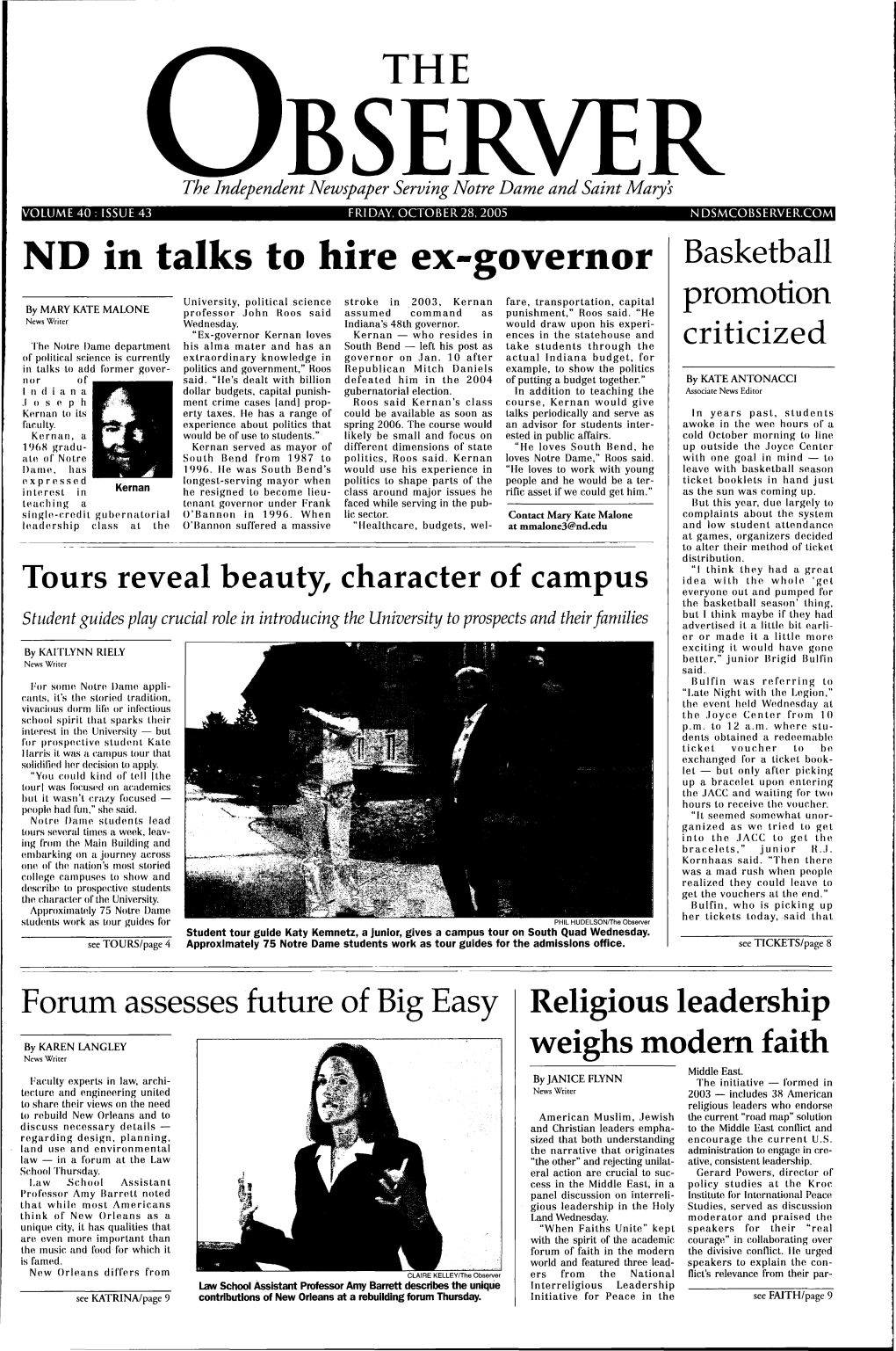 ND in Talks to Hire Ex-Governor Basketball