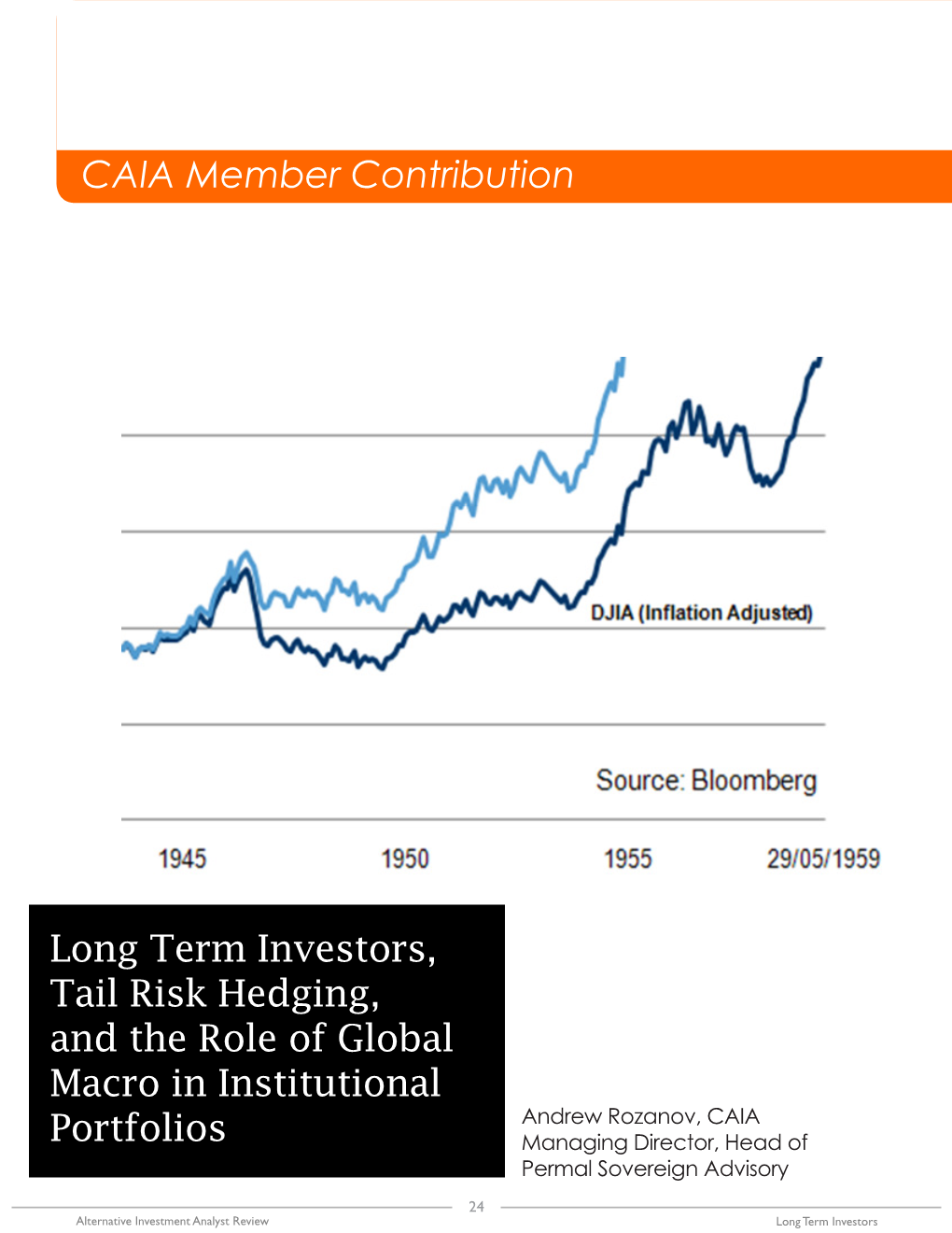 CAIA Member Contribution Long Term Investors, Tail Risk Hedging, And