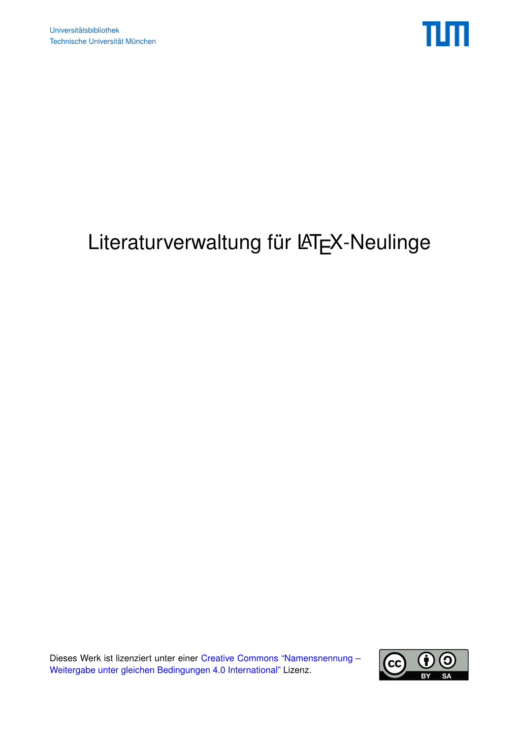 Literaturverwaltung Für Latex-Neulinge