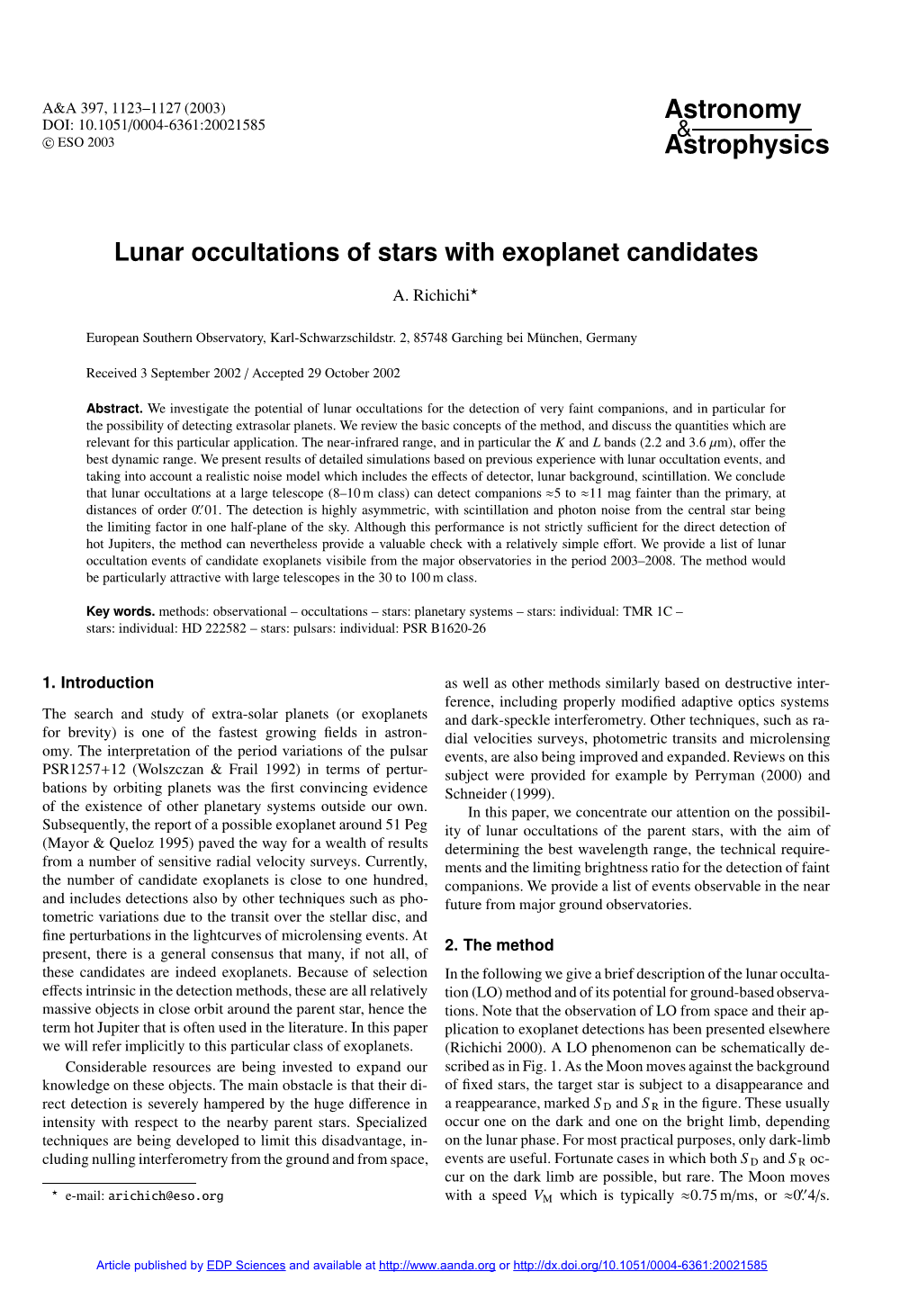 Lunar Occultations of Stars with Exoplanet Candidates