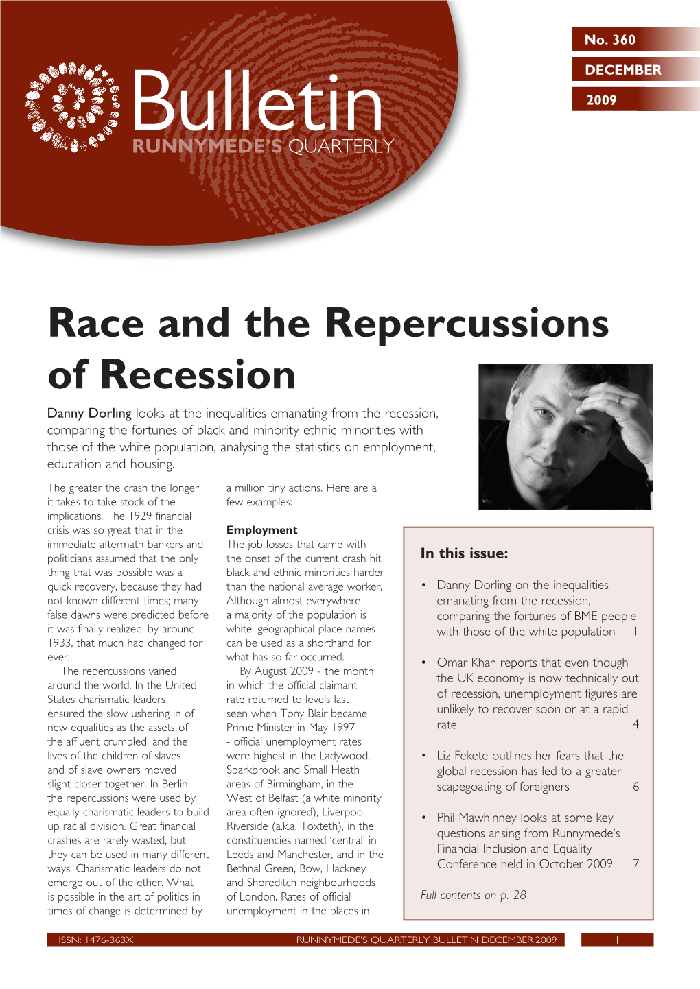 Race and the Repercussions of Recession