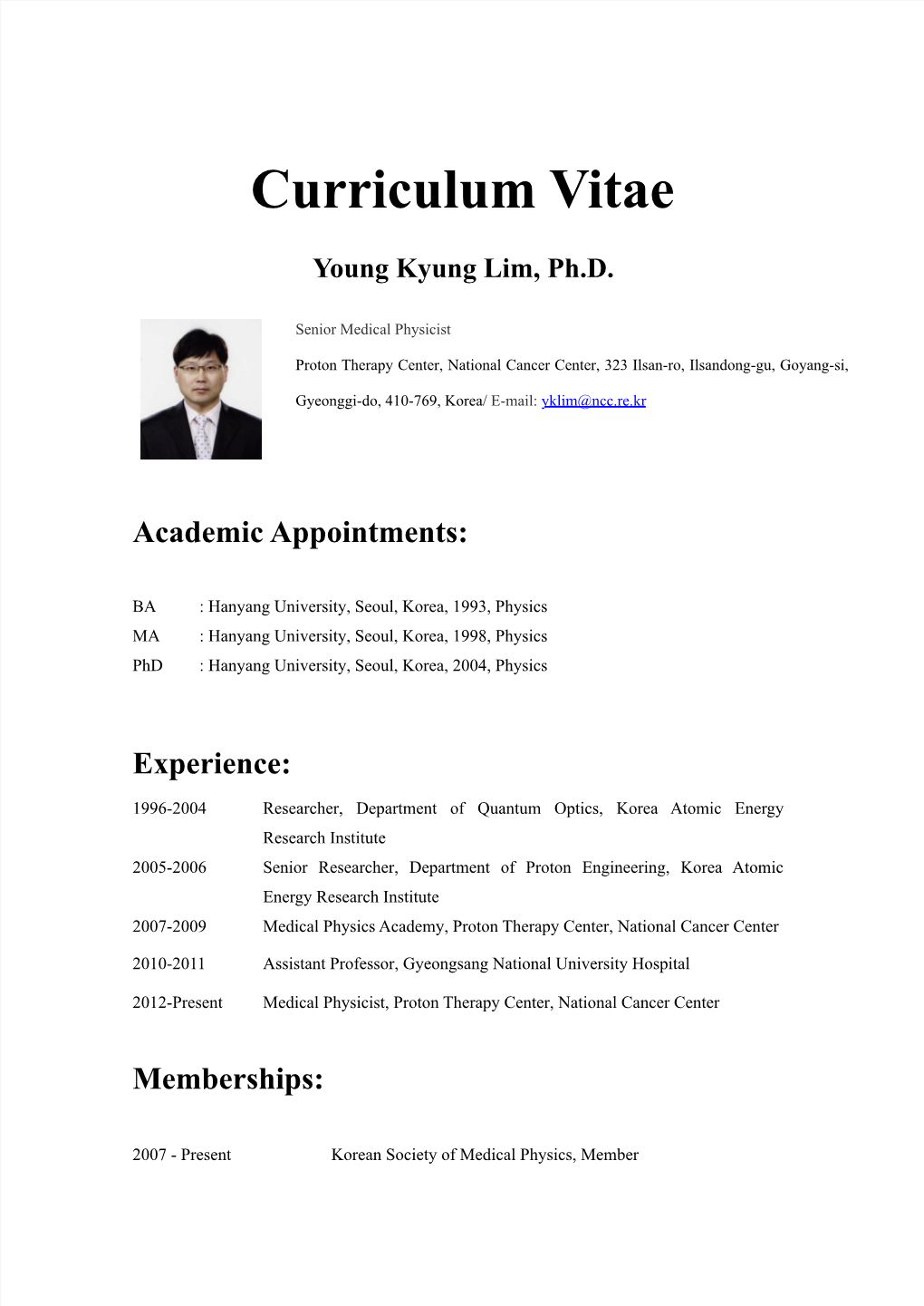 Curriculum Vitae