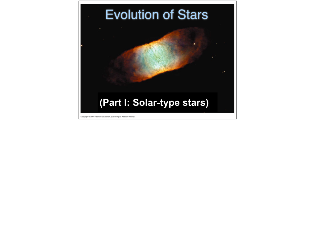 Evolution of Stars