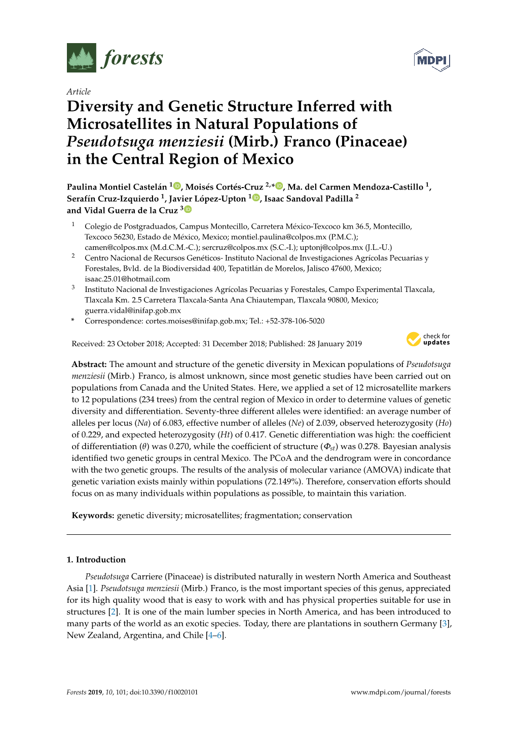 Diversity and Genetic Structure Inferred with Microsatellites