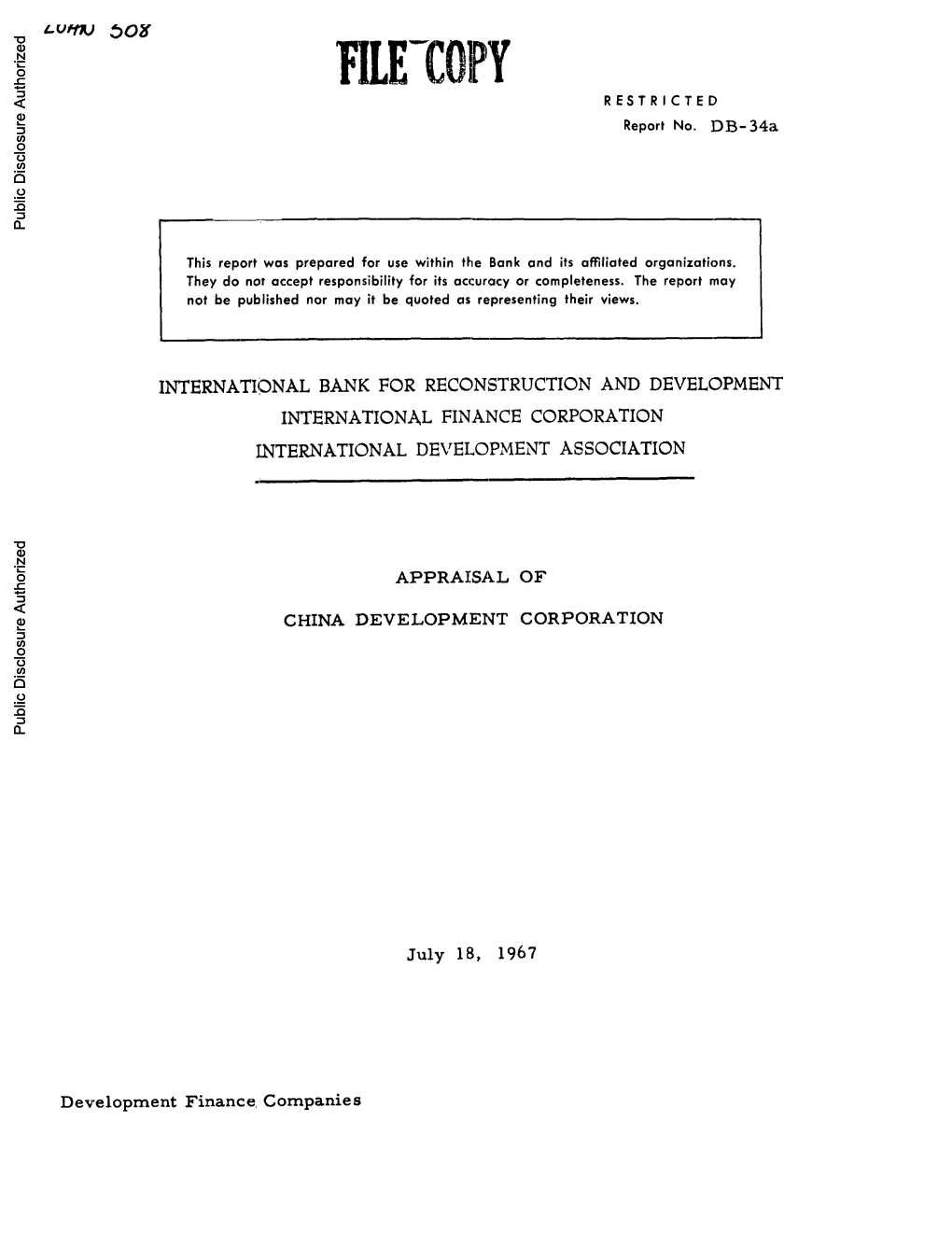 World Bank Document