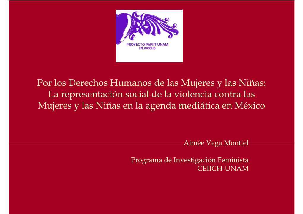 La Representación Social De La Violencia Contra Las Mujeres Y Las Niñas En La Agenda Mediática En México