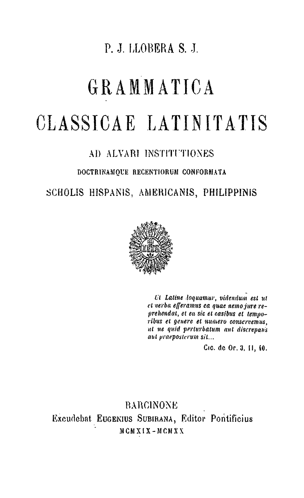 Grammatica Classicae Latinetatis