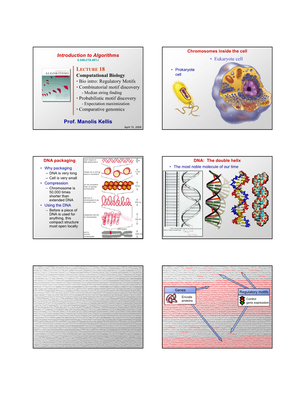 Prof. Manolis Kellis April 15, 2008