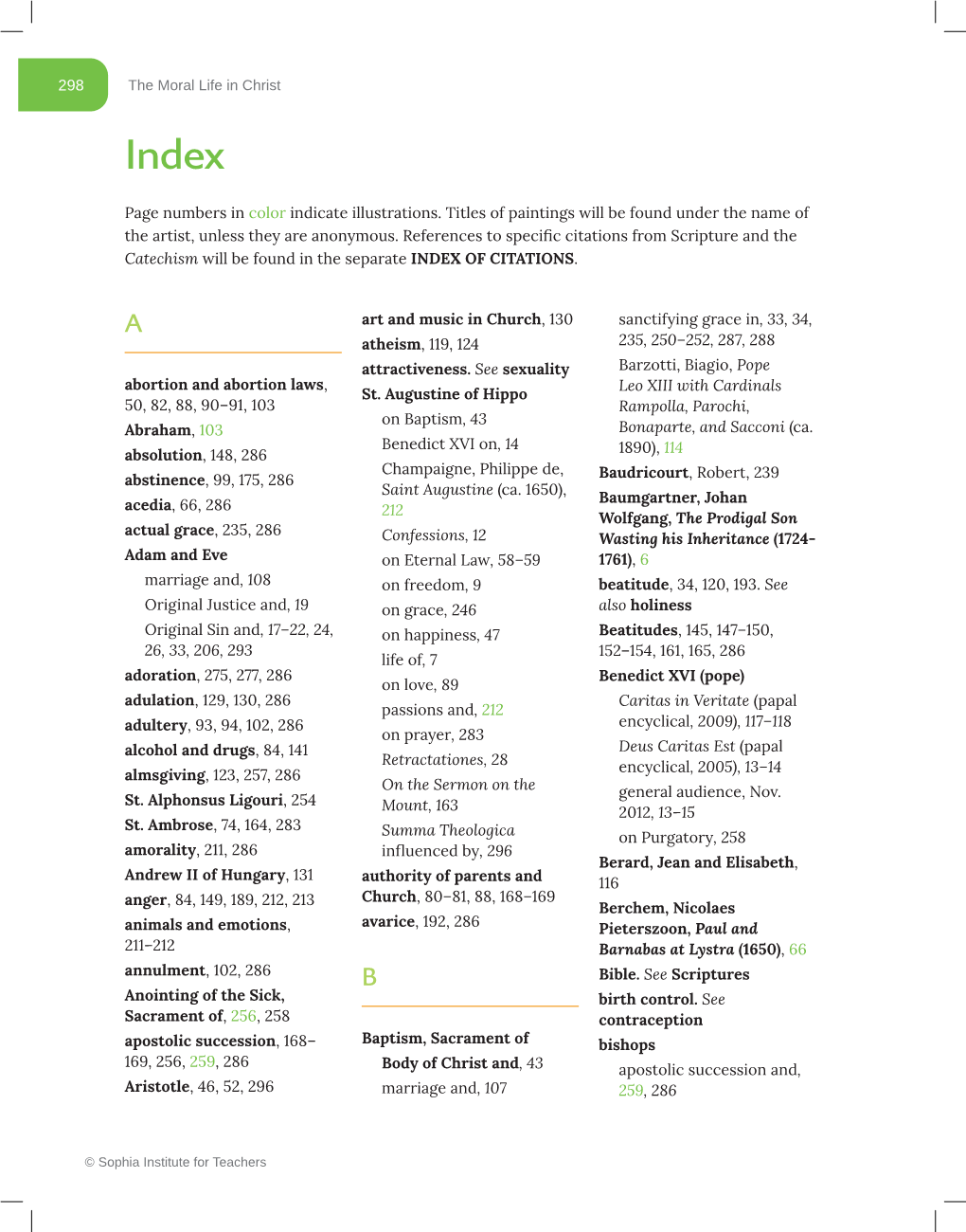 Topical Index