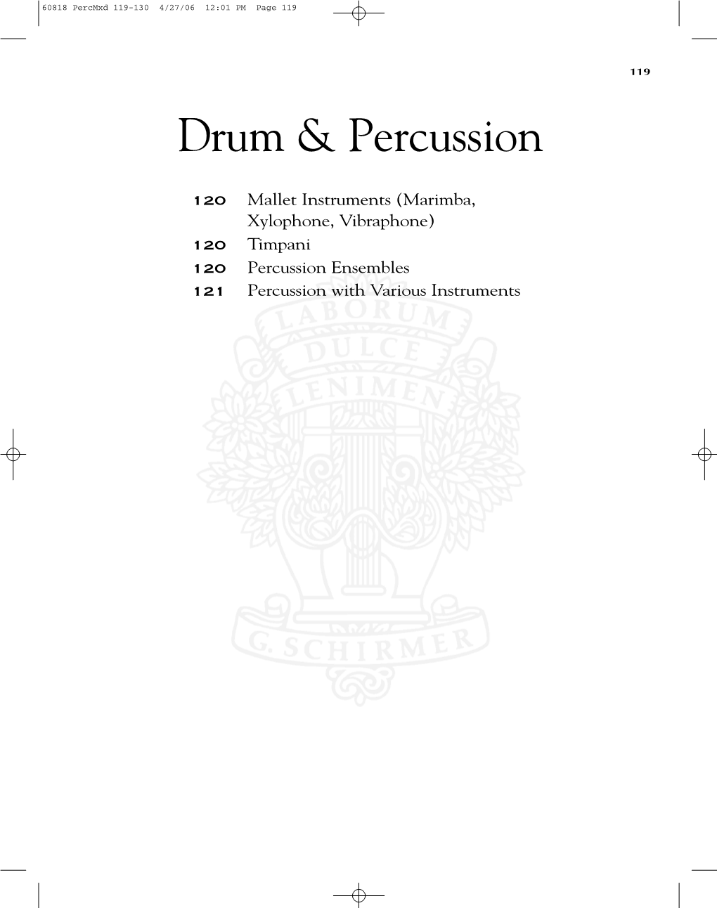 Drum & Percussion