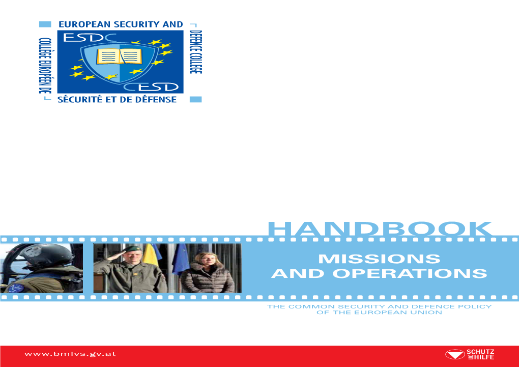 Handbook on Missions and Operations Handbook on Missions