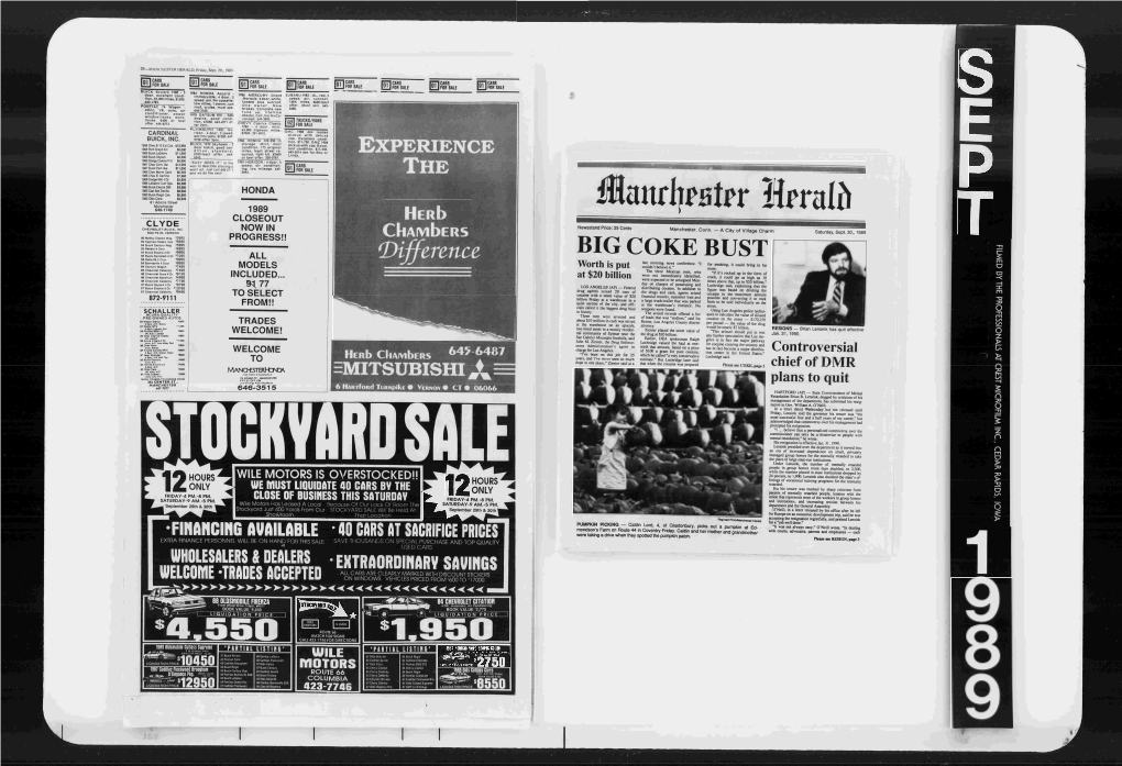 BIG COKE BUST 86 Delta 88 2 Door *9995 Difference 86 Bonneville 4 Door *6995 Late Morning News Conference