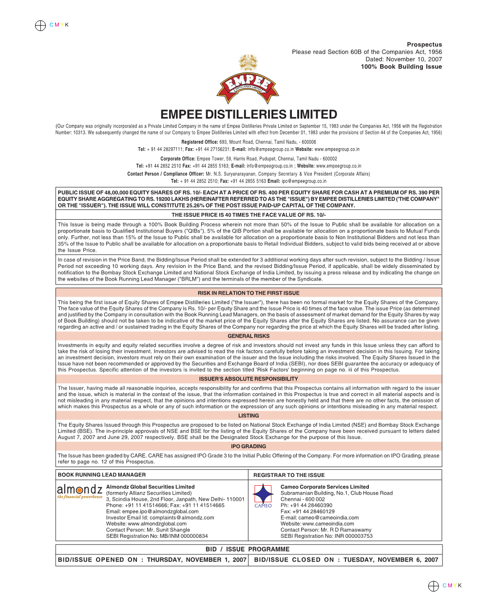 Empee Distilleries Limited