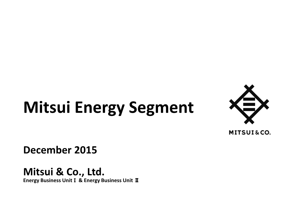 Mitsui Energy Segment