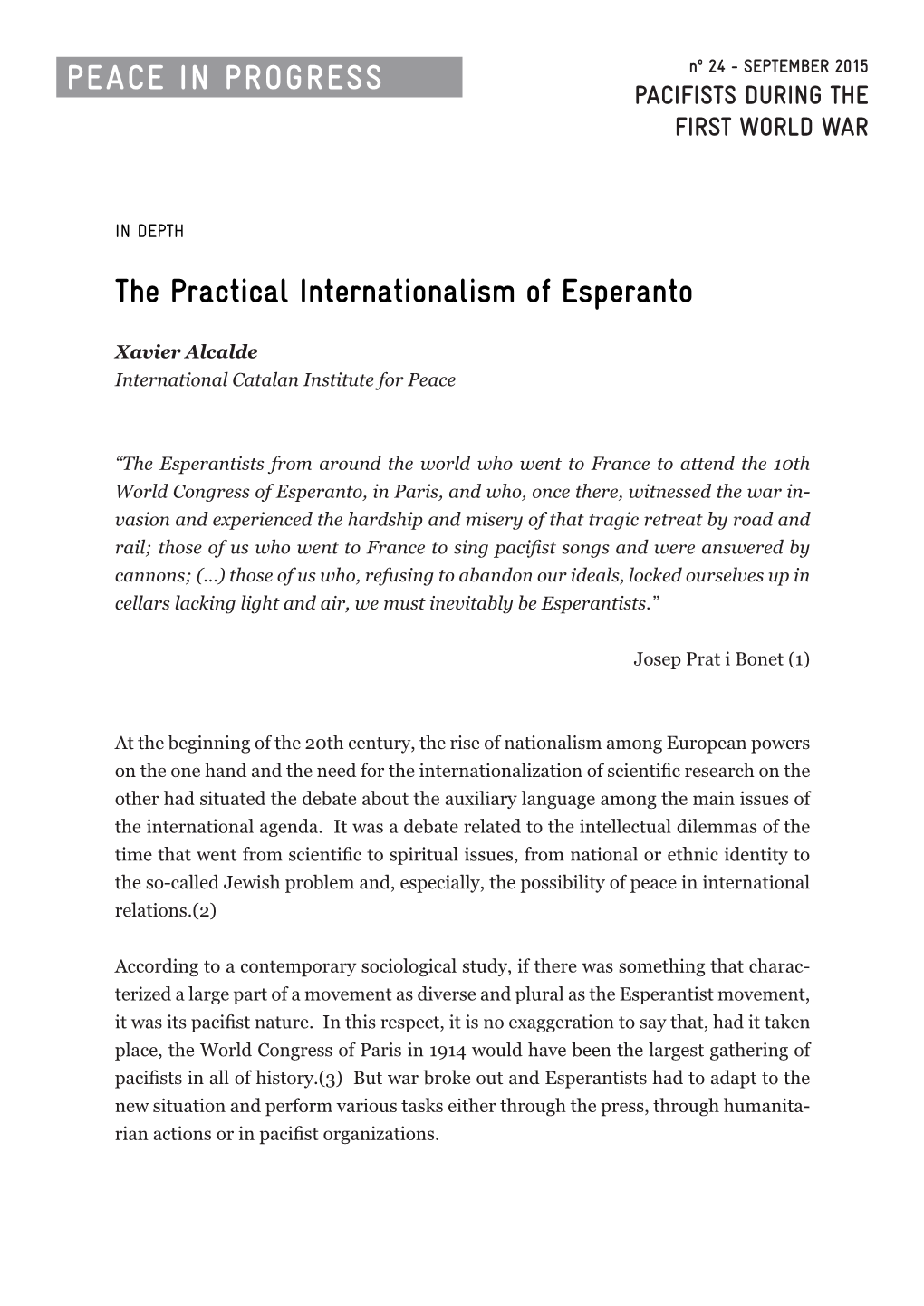 The Practical Internationalism of Esperanto
