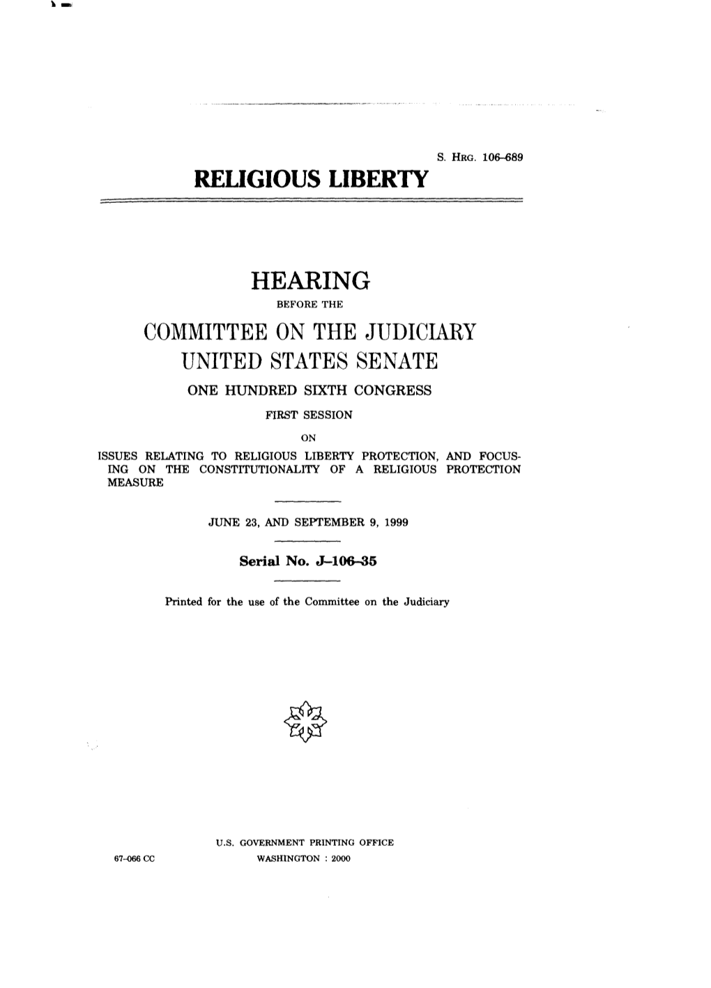 Religious Liberty