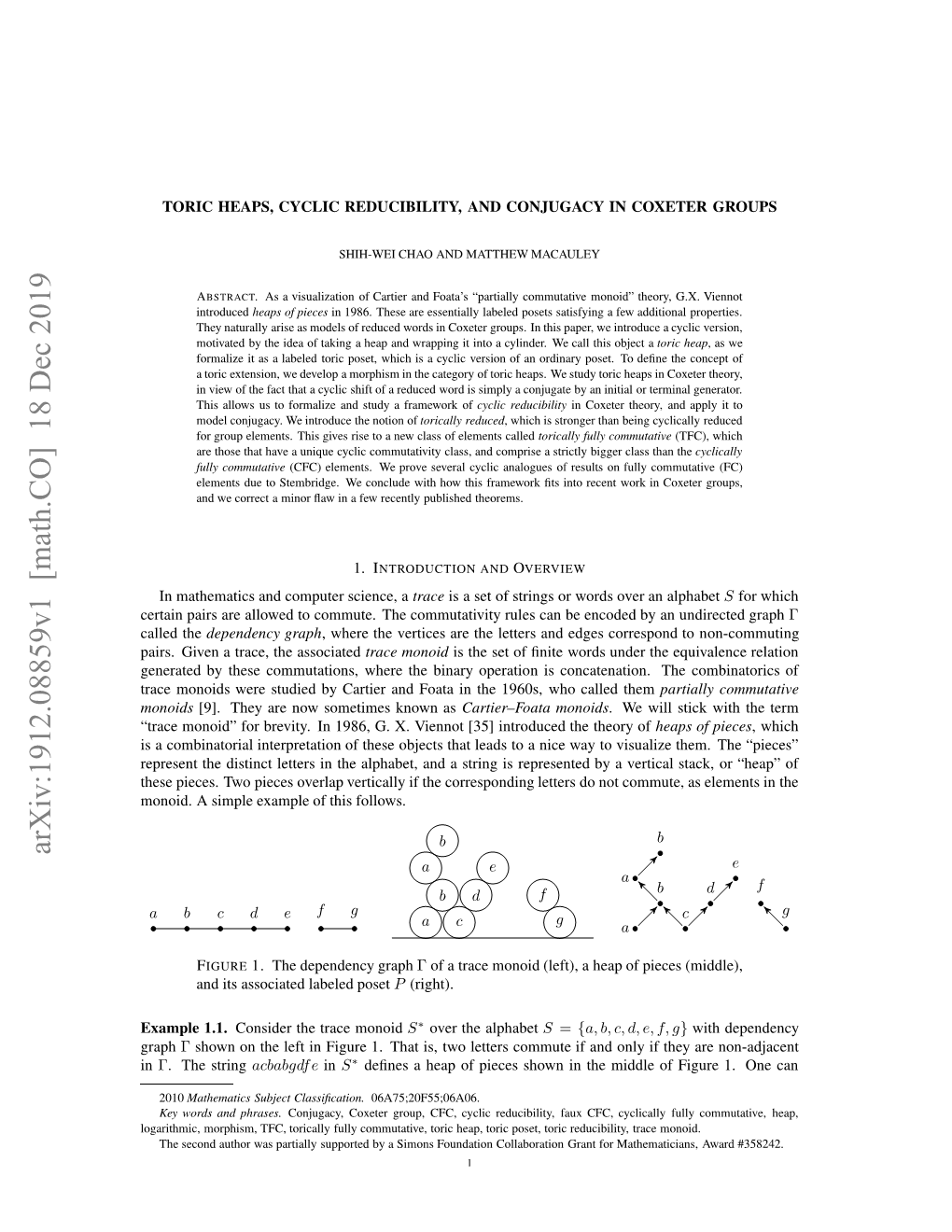 Toric Heaps, Cyclic Reducibility, and Conjugacy in Coxeter Groups 3