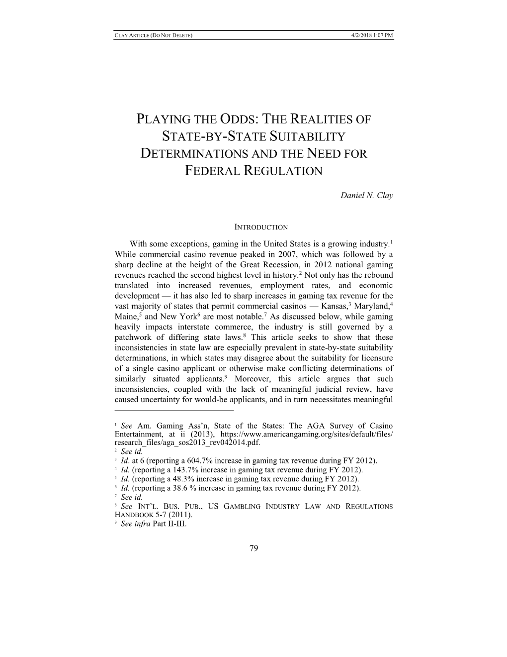 The Realities of State-By-State Suitability Determinations and the Need for Federal Regulation