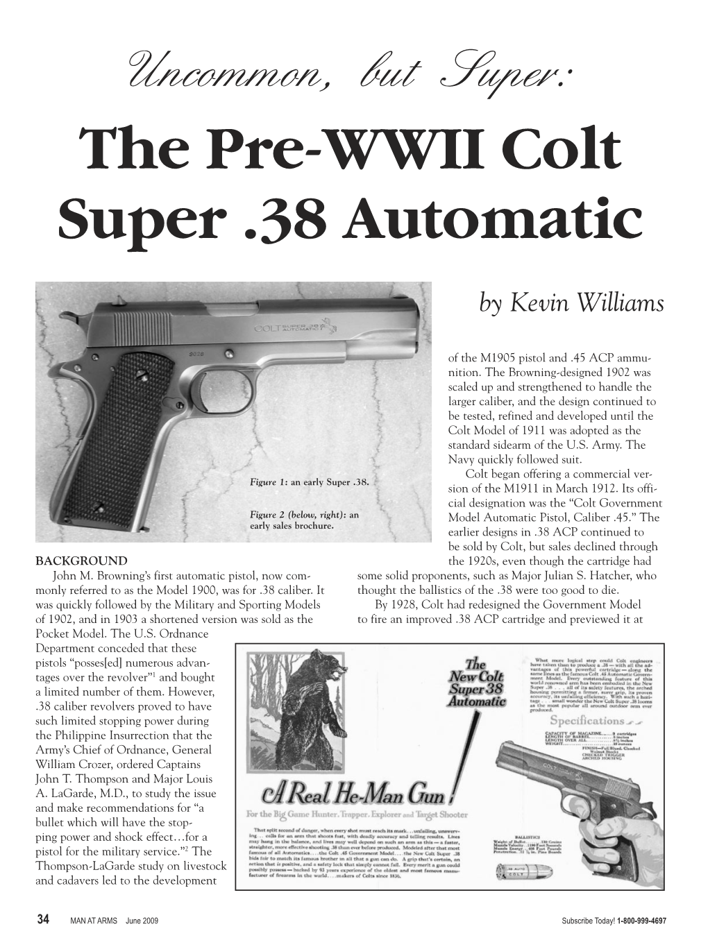 The Pre-WWII Colt Super .38 Automatic by Kevin Williams