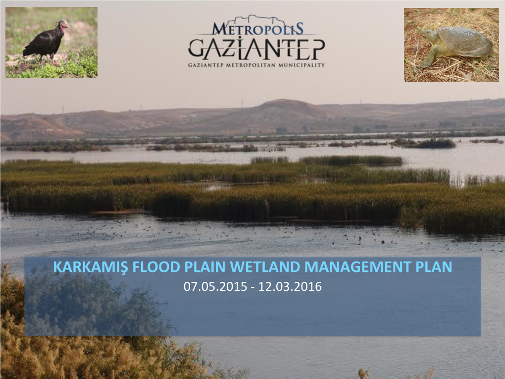 Karkamiş Flood Plain Wetland Management Plan 07.05.2015 - 12.03.2016 Presentation Summary