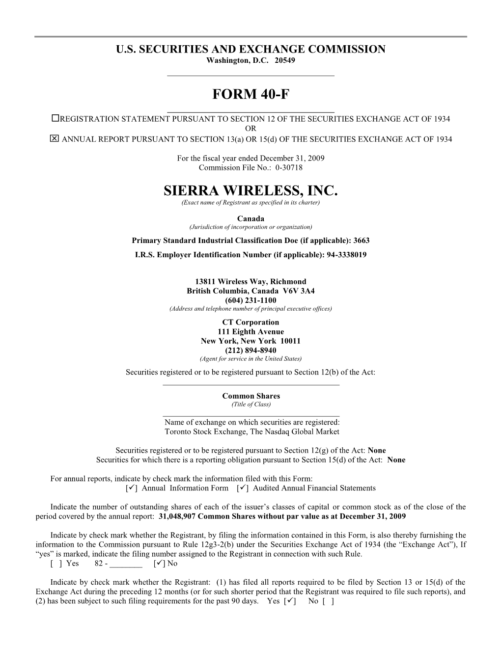 Sierra Wireless, Inc