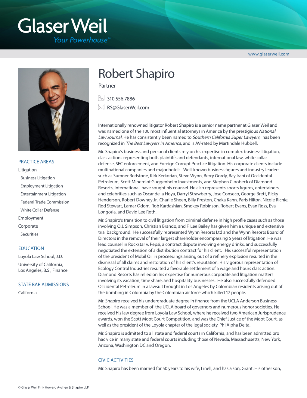 Robert Shapiro Partner