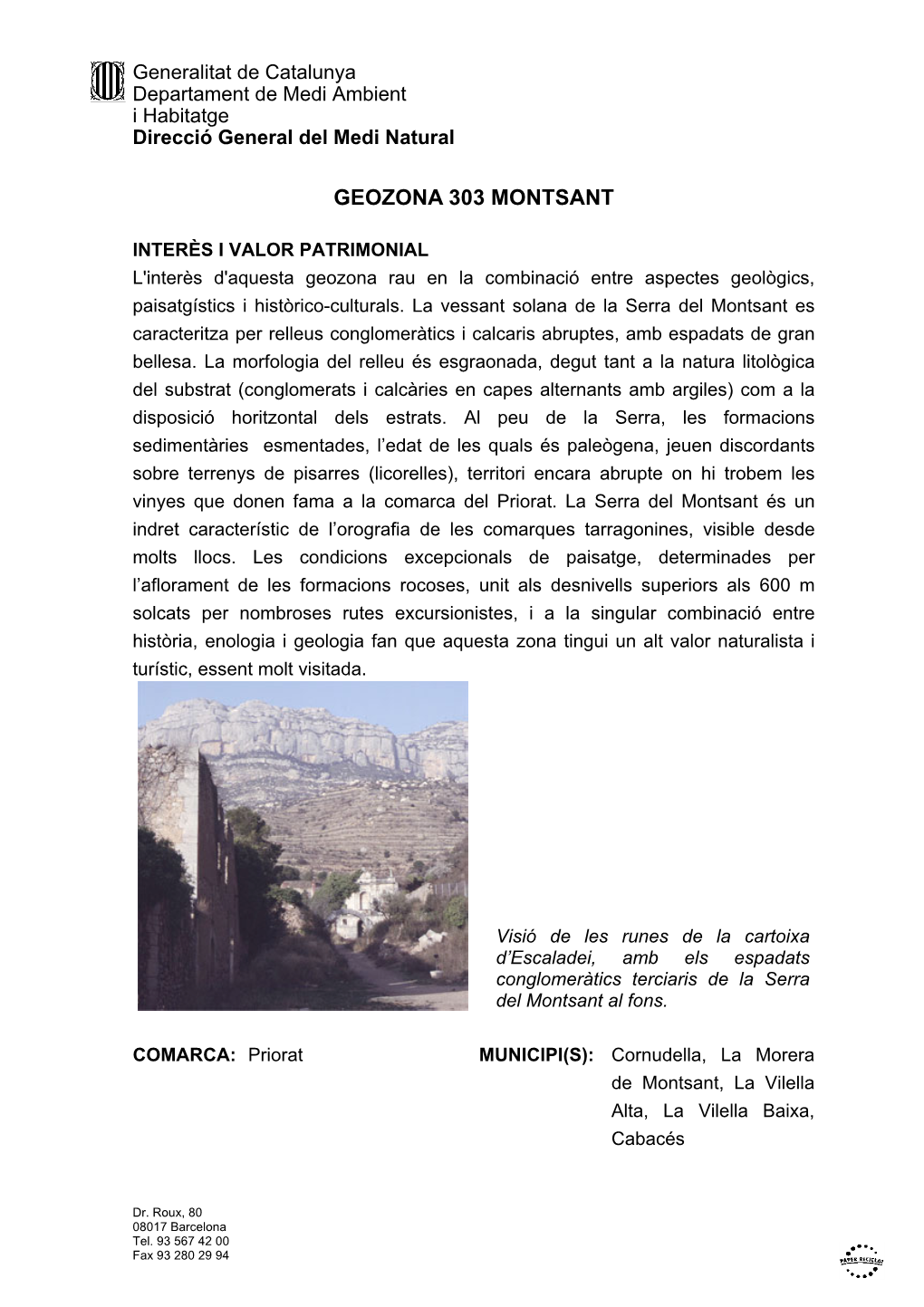 Geozona 303 Montsant