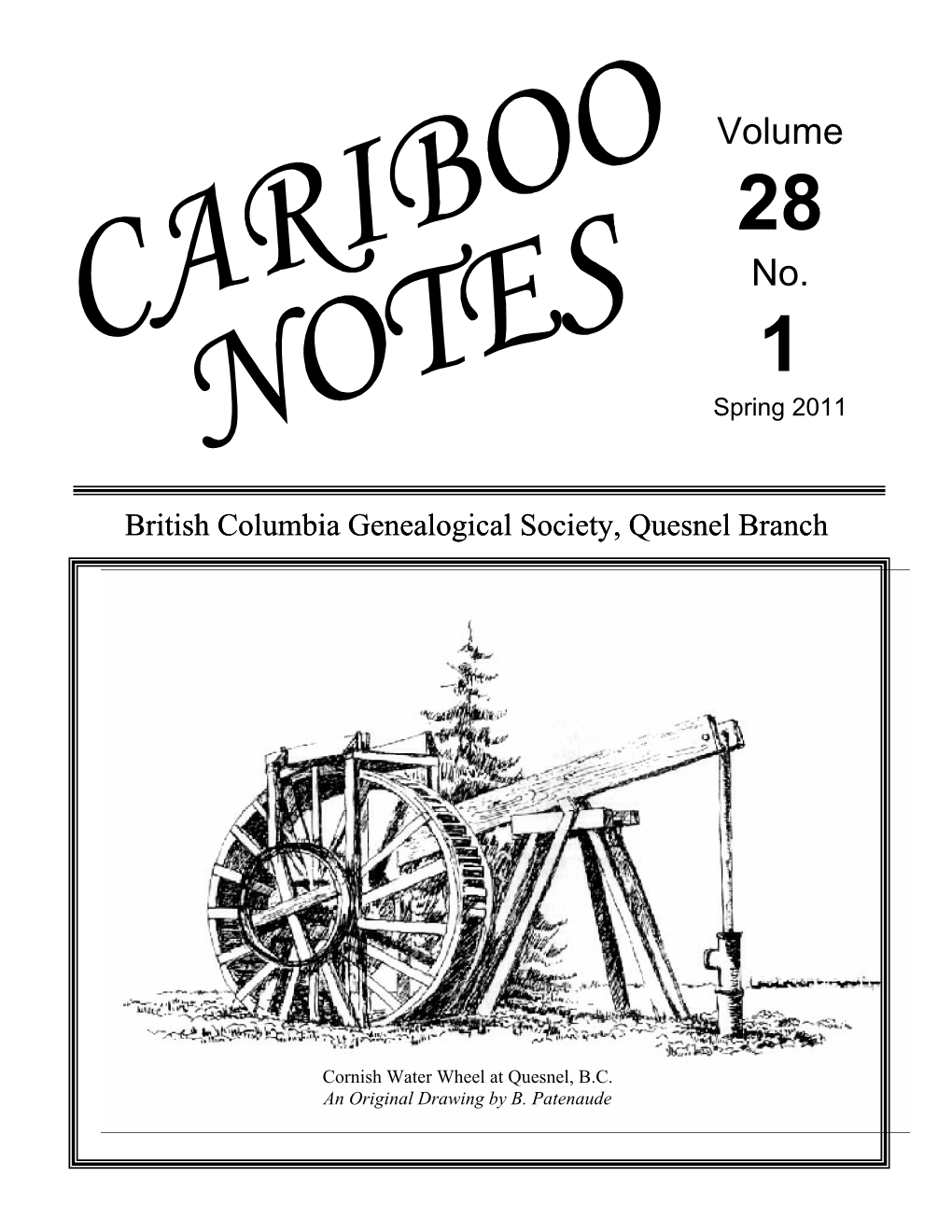 Cariboo Notes Vol 28-1