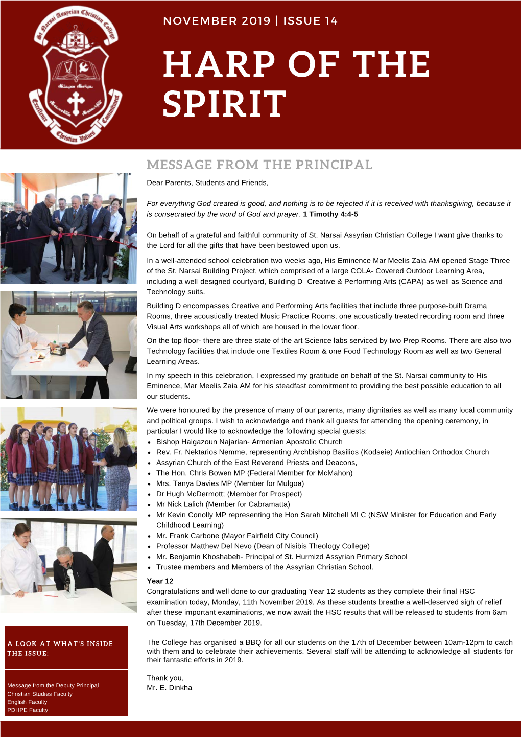 Orange Blue Reader Primary School Newsletter