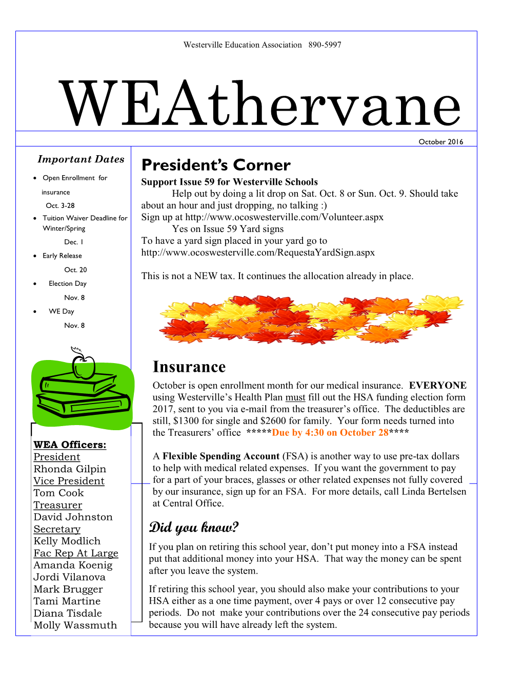 Weathervane Oct 2016