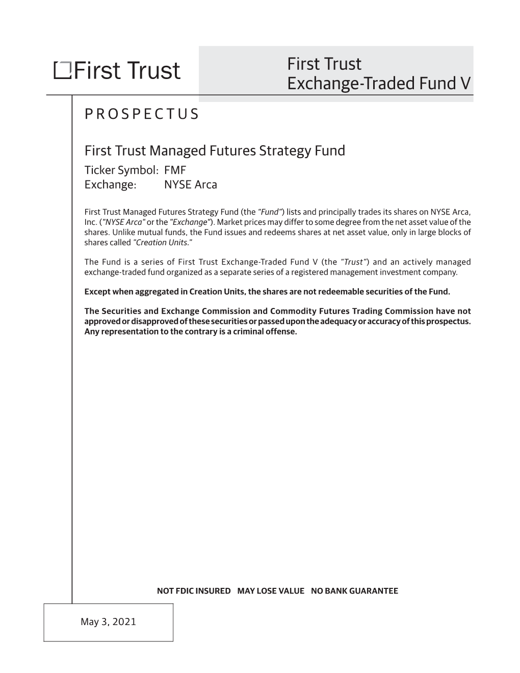 First Trust Exchange-Traded Fund V PROSPECTUS