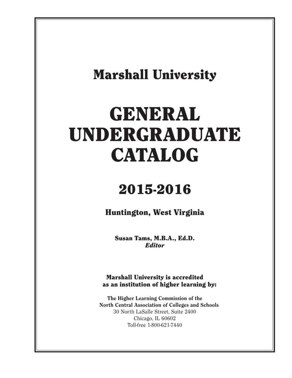 General Undergraduate Catalog