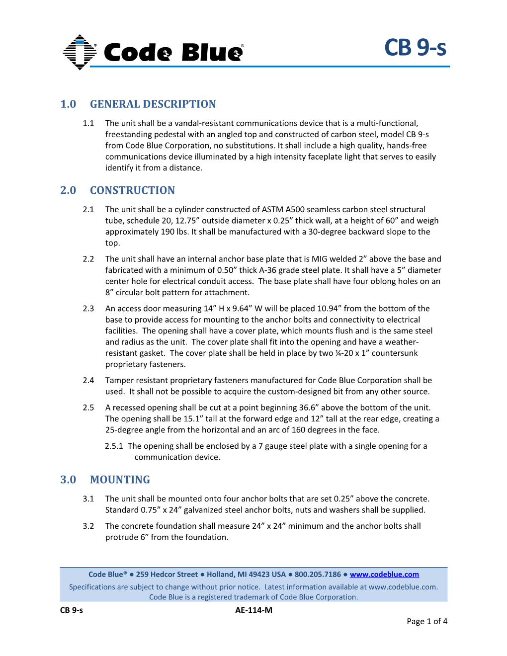 Architectural & Engineering Specifications s2