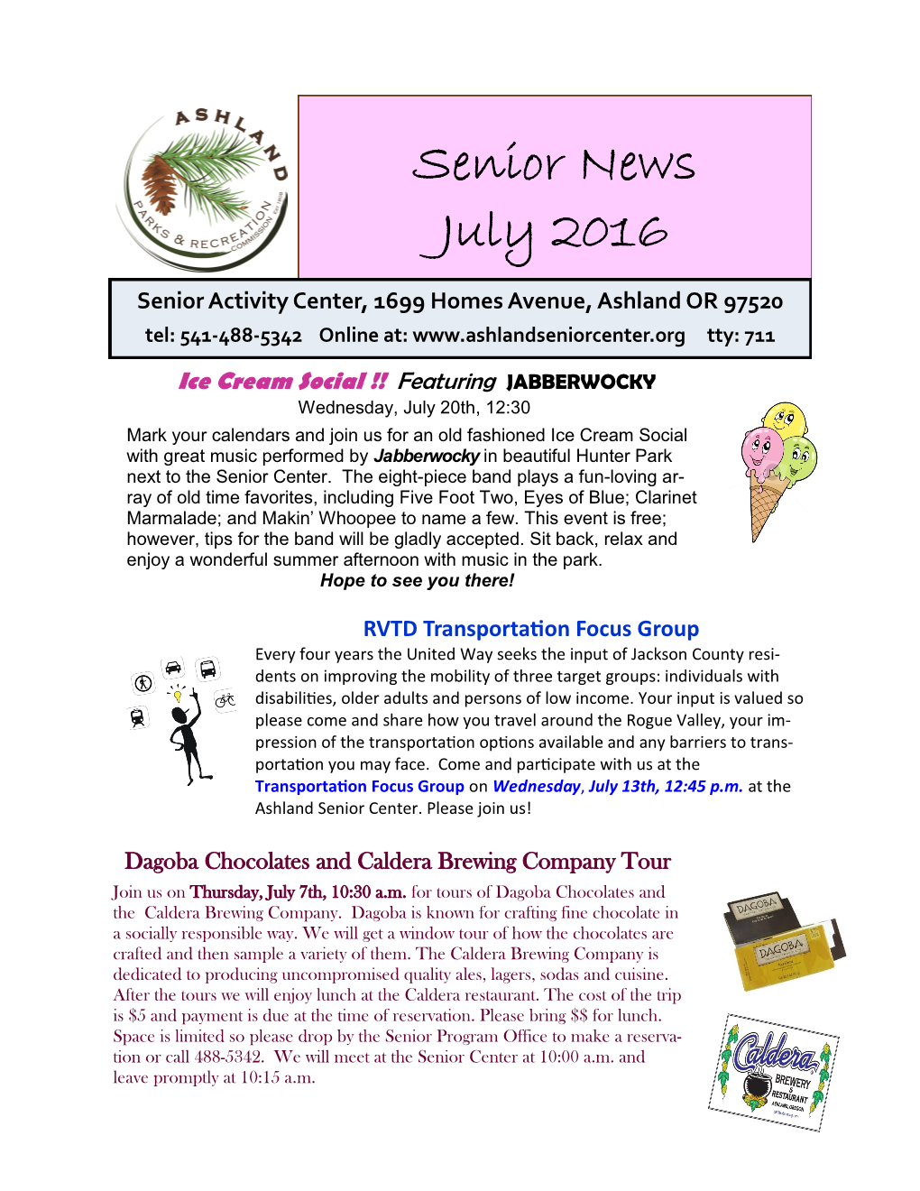 Senior News July 2016