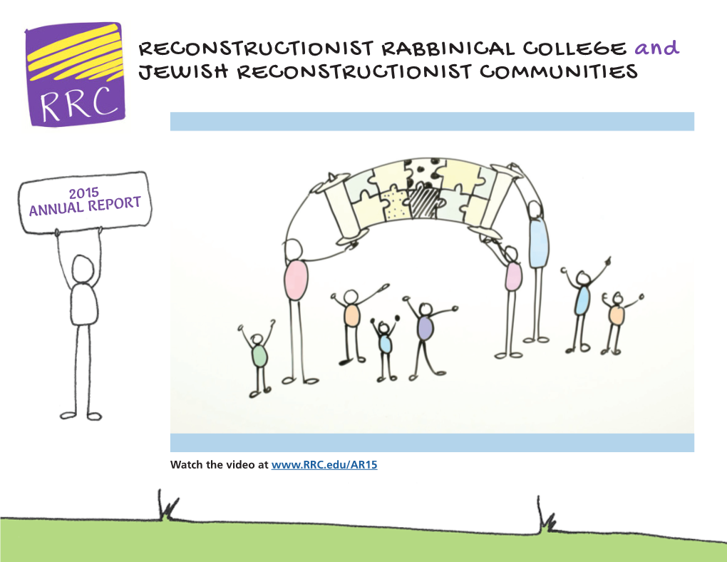 RECONSTRUCTIONIST RABBINICAL COLLEGE and JEWISH RECONSTRUCTIONIST COMMUNITIES