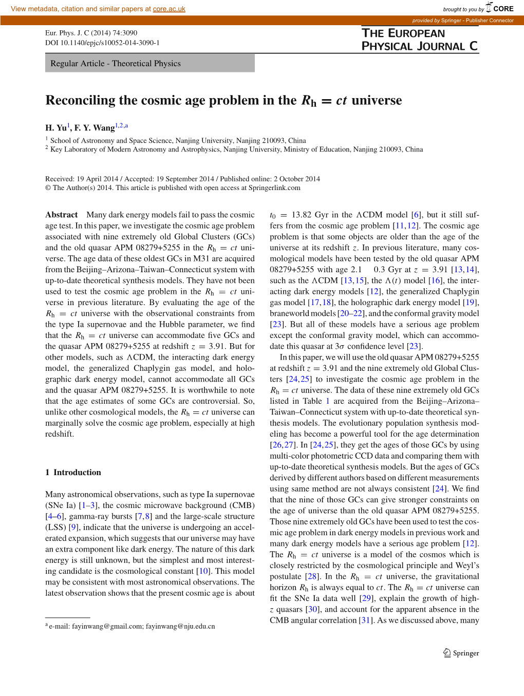 Reconciling the Cosmic Age Problem in the Rh = Ct Universe