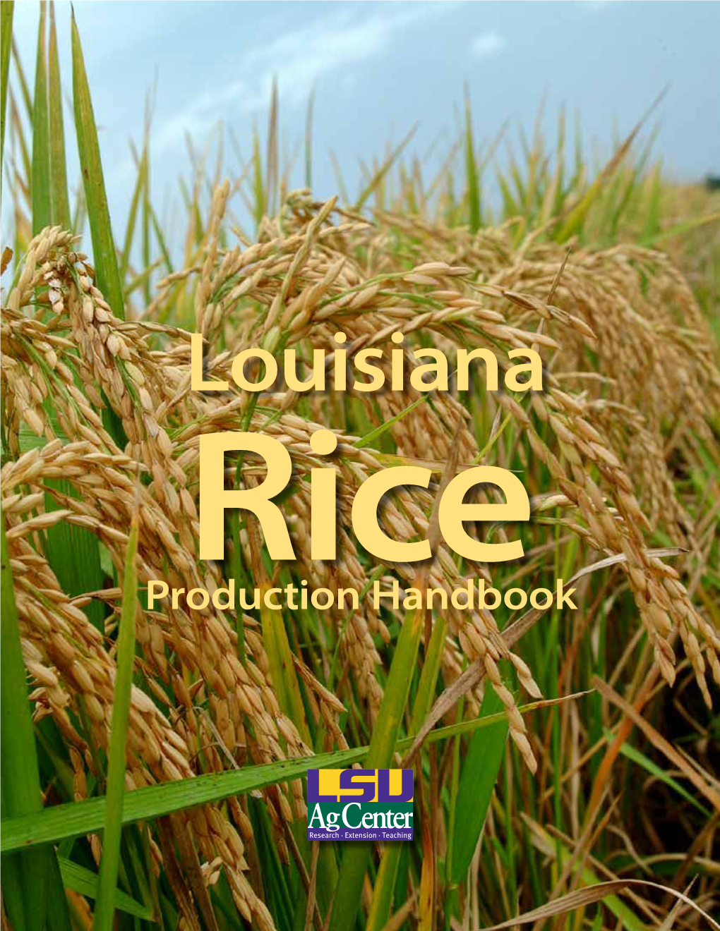 Production Handbook Inside Cover Blank Louisiana Rice Production Handbook