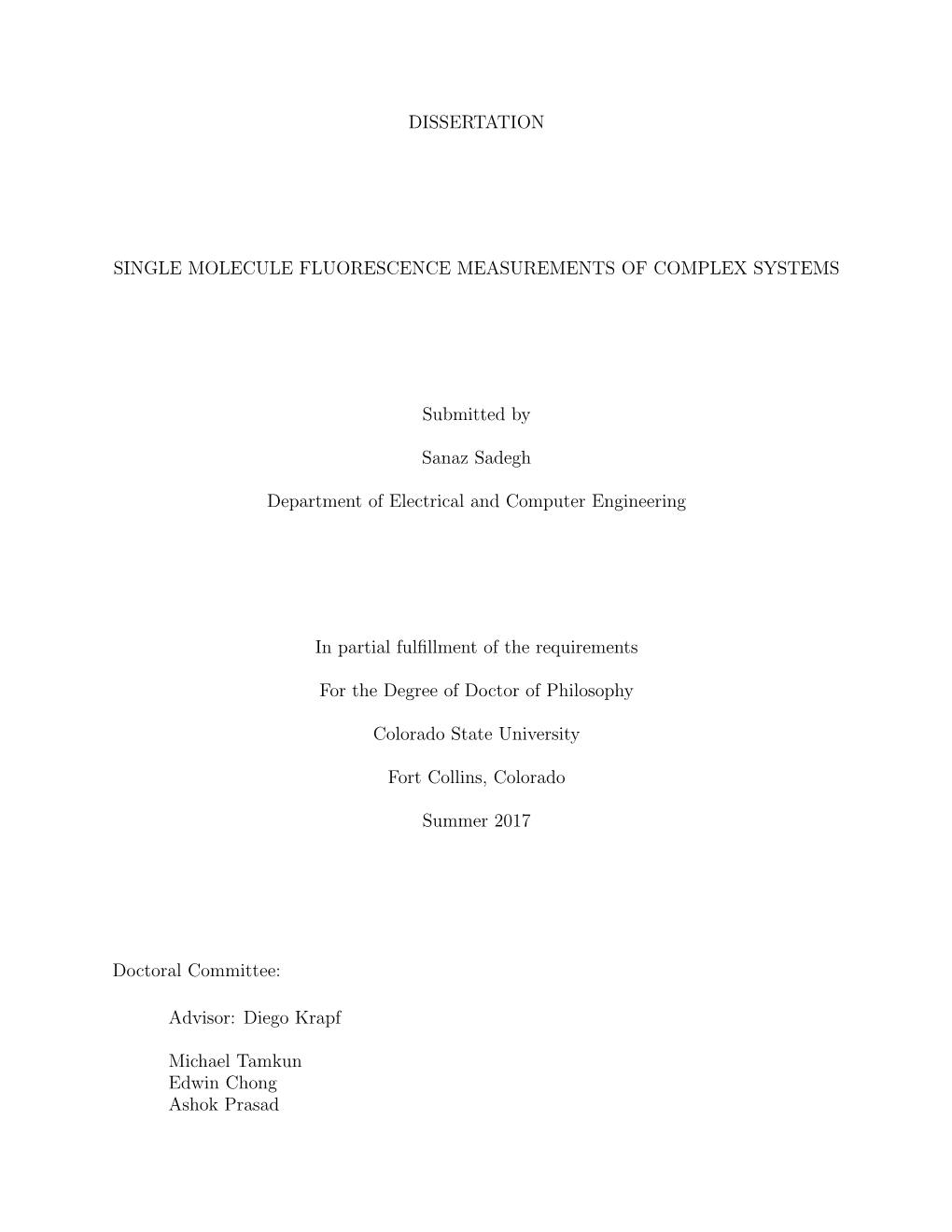 Dissertation Single Molecule Fluorescence